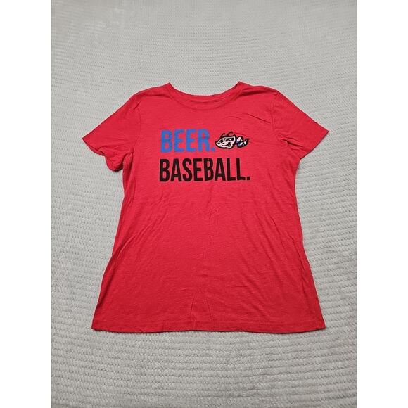 108 Stitches Shirt Womens 2X Rocket City Trash Pandas Beer Baseball - Picture 1 of 6